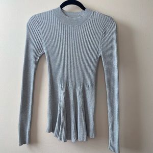 Lulus Ribbed Peplum Sweater